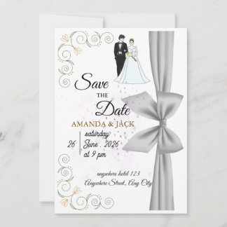 Faire-Part de Mariage Romantique Moderne