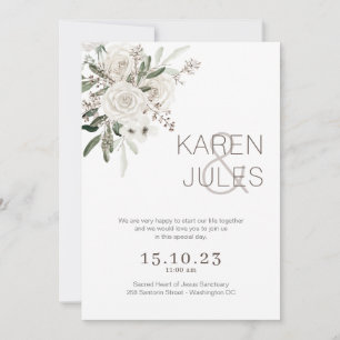 Faire-part de mariage romantique W-ROM-004