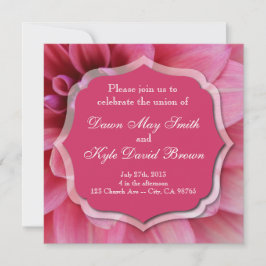 faire-part de mariage rose de Dahlia