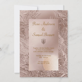 Faire-part de mariage rose Gold Chic