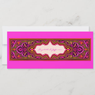 Faire-part de mariage rose marocain