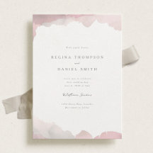 Faire-part de mariage rose pâle de Debonair