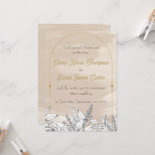 Faire-part de mariage rose pastel