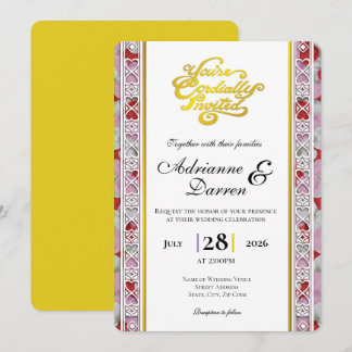 Faire-part de mariage Rose Petal Wedding Invite 2