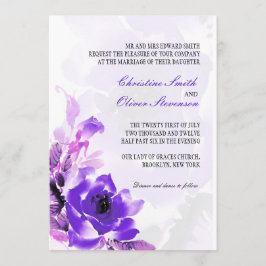 Faire-part de mariage Rose pourpre