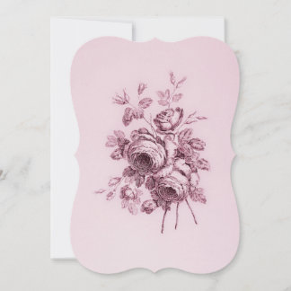 Faire-part de mariage Rose vintage