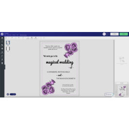 Faire-part de mariage Rose Violette Mystique