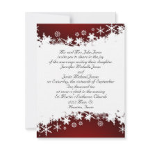 Faire-part de mariage rouge et blanc