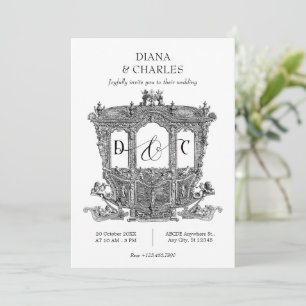 faire-part de mariage royal de transport vintage