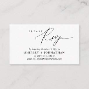 Faire-part de mariage RSVP, Rappel romantique mode