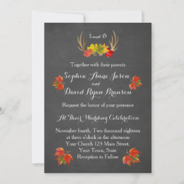 Faire-part de mariage | Russe Antlers Fall Boho