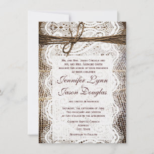 Faire-part de mariage Russe de la dentelle de Burl