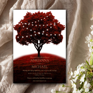 Faire-part de mariage Russe Red Tree