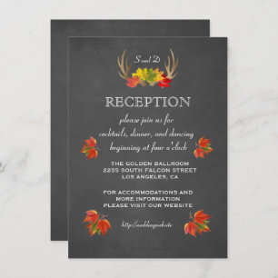 Faire-part de mariage   Rustic Antlers Fall RÉCEPT