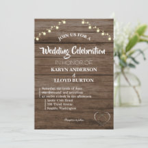 Faire-part de mariage rustique