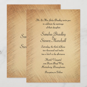 Faire-part de mariage rustique