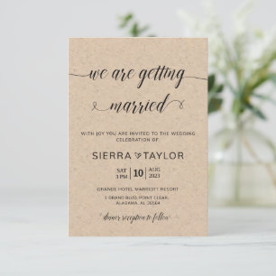 Faire-part de mariage rustique