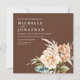 Faire-part de mariage Rustique Boho Fall Flowers