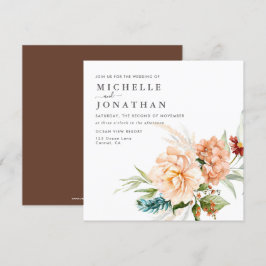 Faire-part de mariage Rustique Boho Fall Flowers