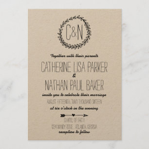 Faire-part de mariage rustique de Papier