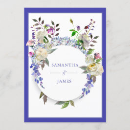 Faire-part de mariage rustique de pivoine de pays