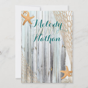Faire-part de mariage Rustique de poisson-Starfish