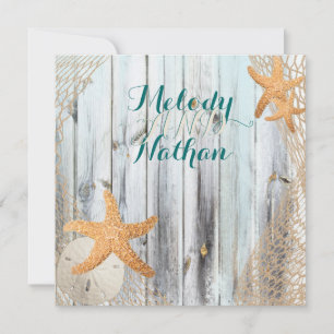 Faire-part de mariage Rustique de poisson-Starfish