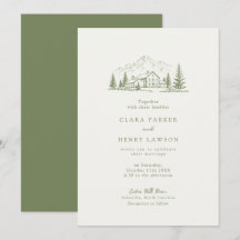 Faire-part de mariage rustique de Sage Mountain