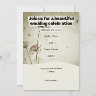 Faire-part de mariage rustique – Détails personnal
