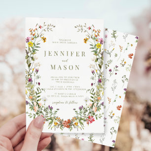 Faire-part de mariage rustique fleur sauvage Whims