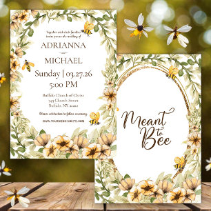Faire-part de mariage Rustique Jaune Meant to Bee