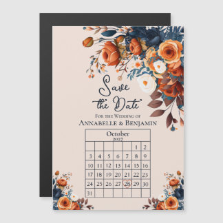 Faire-part de mariage rustique orange brûlé et ble
