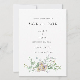 Faire-part de mariage Save the Date Viola & Eucaly