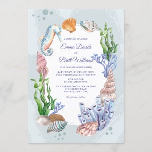 Faire-part de mariage Sea Life
