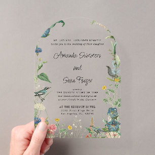 Faire-part de mariage Secret Garden Wildflowers