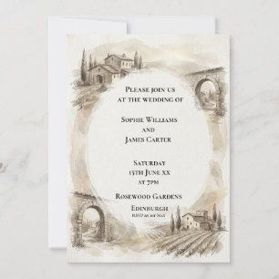Faire-part de mariage Sepia Highland Arch
