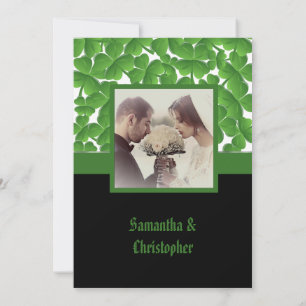 Faire-part de mariage Shamrock irlandais vert