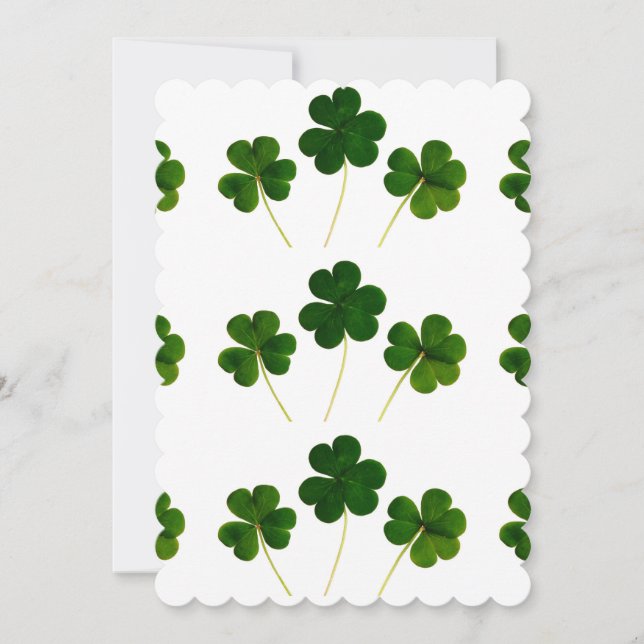 faire-part de mariage shamrock Jour de la Saint Pa (Devant)