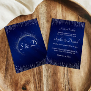 Faire-part de mariage Silver Blue de luxe