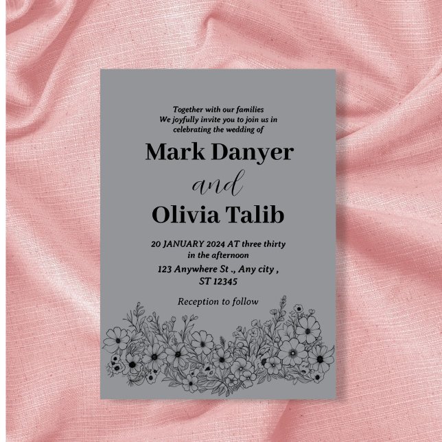 Faire-part de mariage simple (Créateur téléchargé)