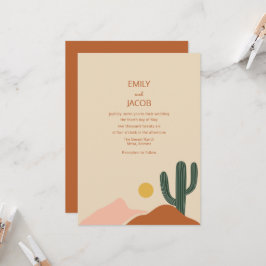 Faire-part de mariage simple Boho Desert 