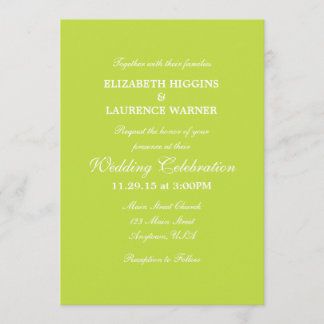 Faire-part de mariage simple de la plaine verte de