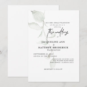 Faire-part de mariage simple des parents de mariée