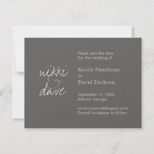 Faire-part de mariage simple et chic avec reflets