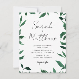 Faire-part de mariage simple et élégant