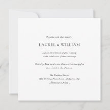 Faire-part de mariage simple et élégant pour Carré