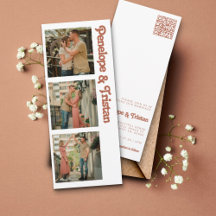 Faire-part de mariage simple et moderne de collage