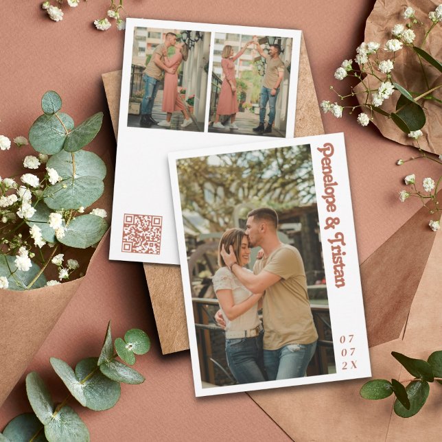 Faire-part de mariage simple et moderne de collage (Créateur téléchargé)