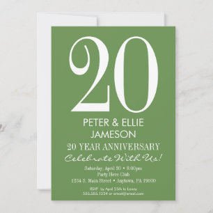 Faire-part de mariage simple et moderne vert mouss