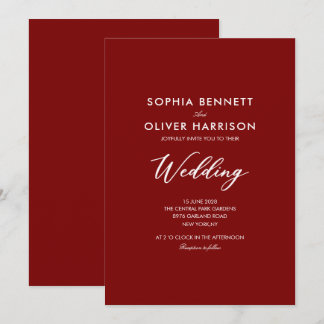 Faire-part de mariage SIMPLE moderne élégant en te